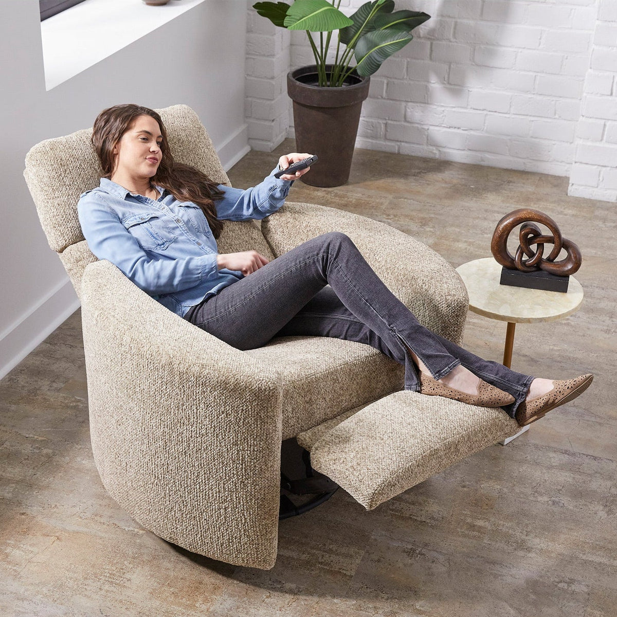 Best Chairs Corllini Swivel Glider Recliner