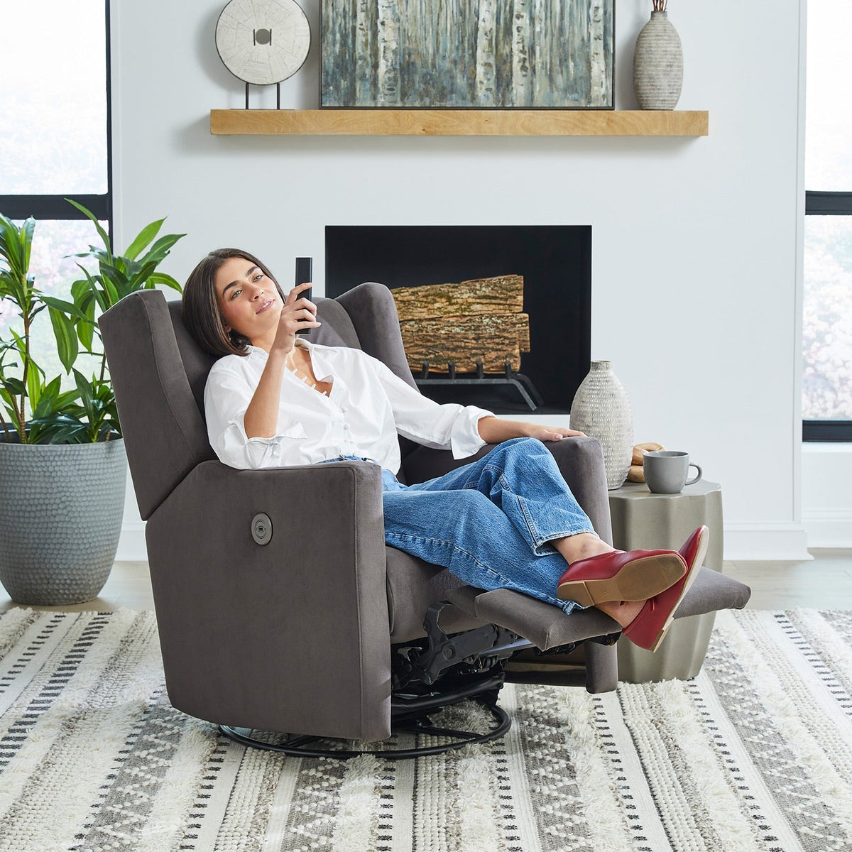 Best Chairs Lillian Swivel Glider Recliner