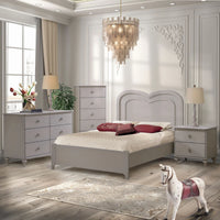 Natart Greta 4-in-1 Convertible Crib with Heart Shaped Decorative Molding