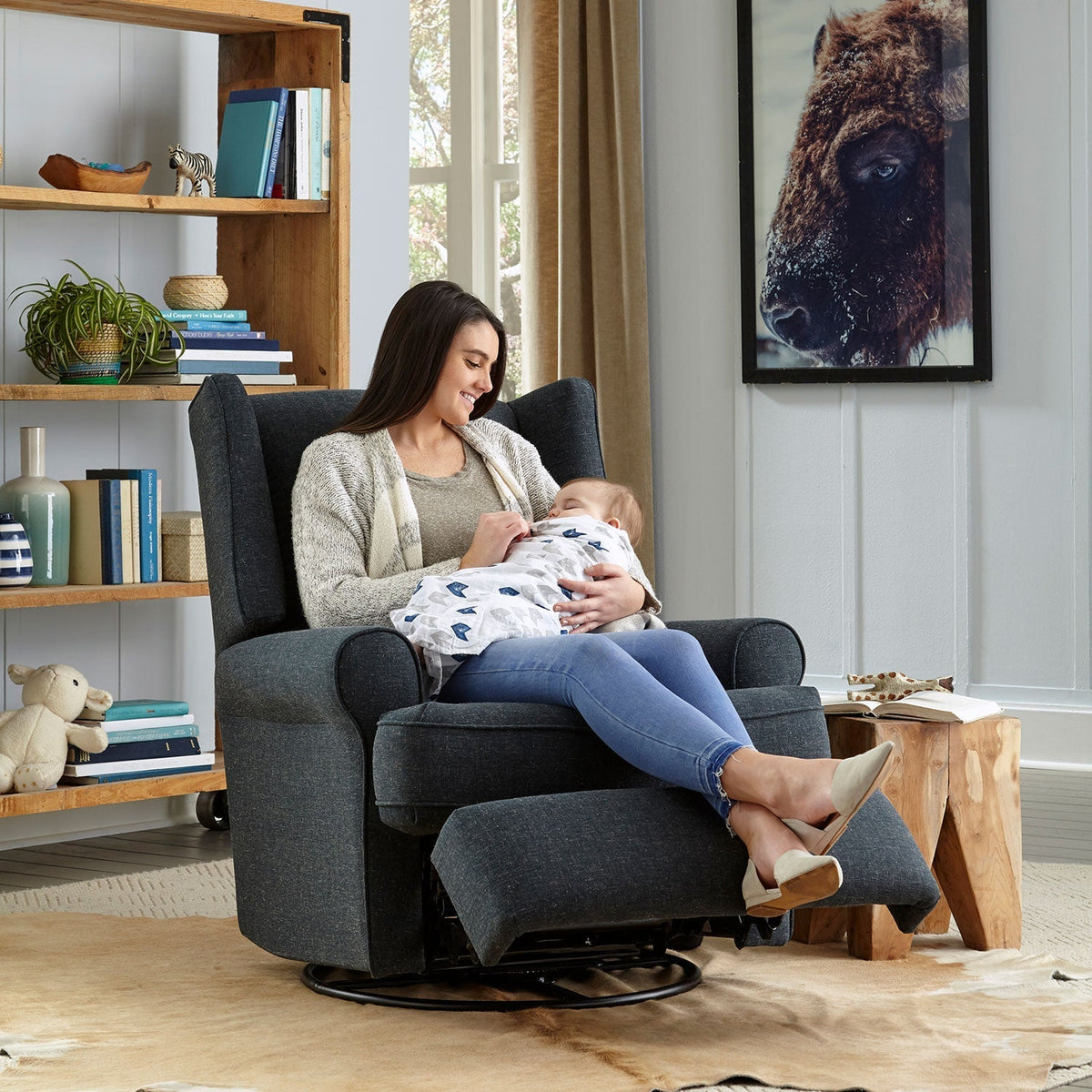 Best Chairs Logan Swivel Glider Recliner
