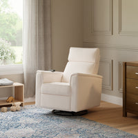 Monogram by Namesake Willa Deluxe Power Recliner and Swivel Glider with Heat + Massage | Ivory Corduroy