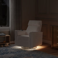 Monogram by Namesake Willa Deluxe Power Recliner and Swivel Glider with Heat + Massage | Ivory Corduroy
