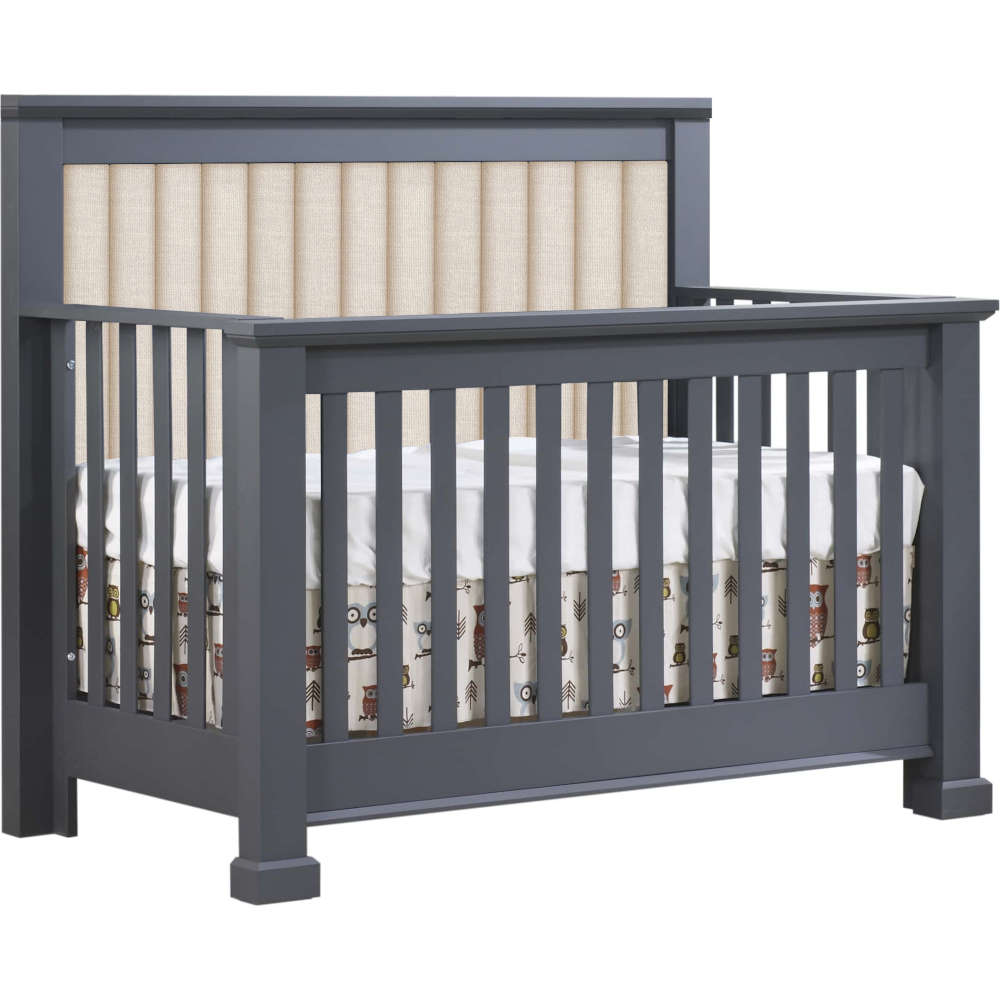 Natart Taylor 5-in-1 Convertible Crib with Upholstered Panel