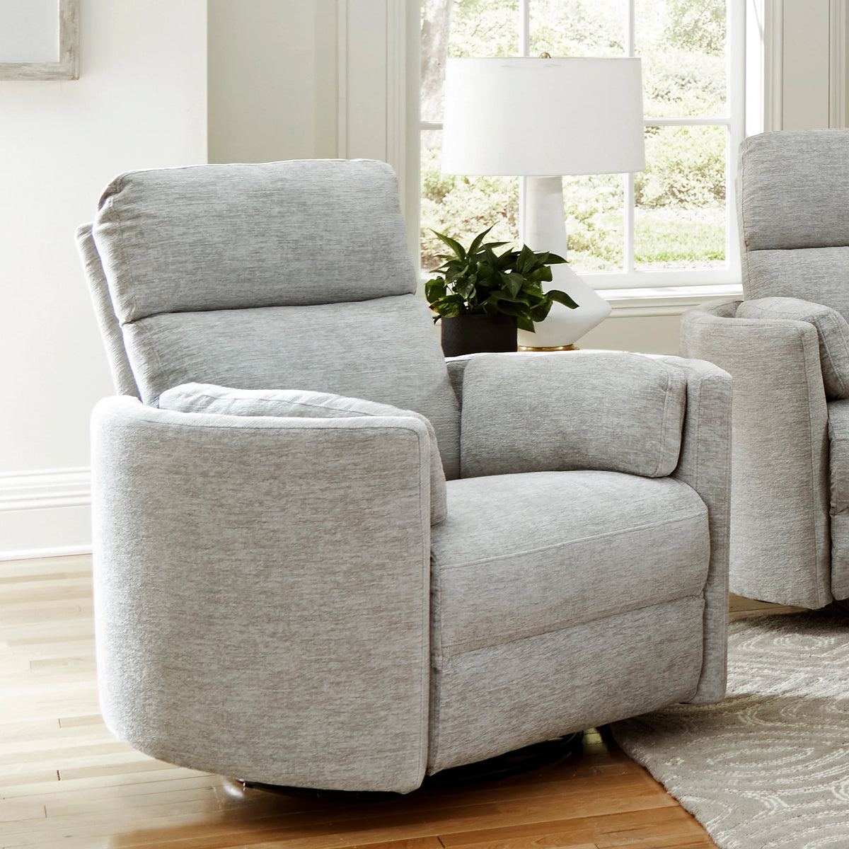 Parker House Radius Plus Power Swivel Glider Recliner with Power Tilt Headrest