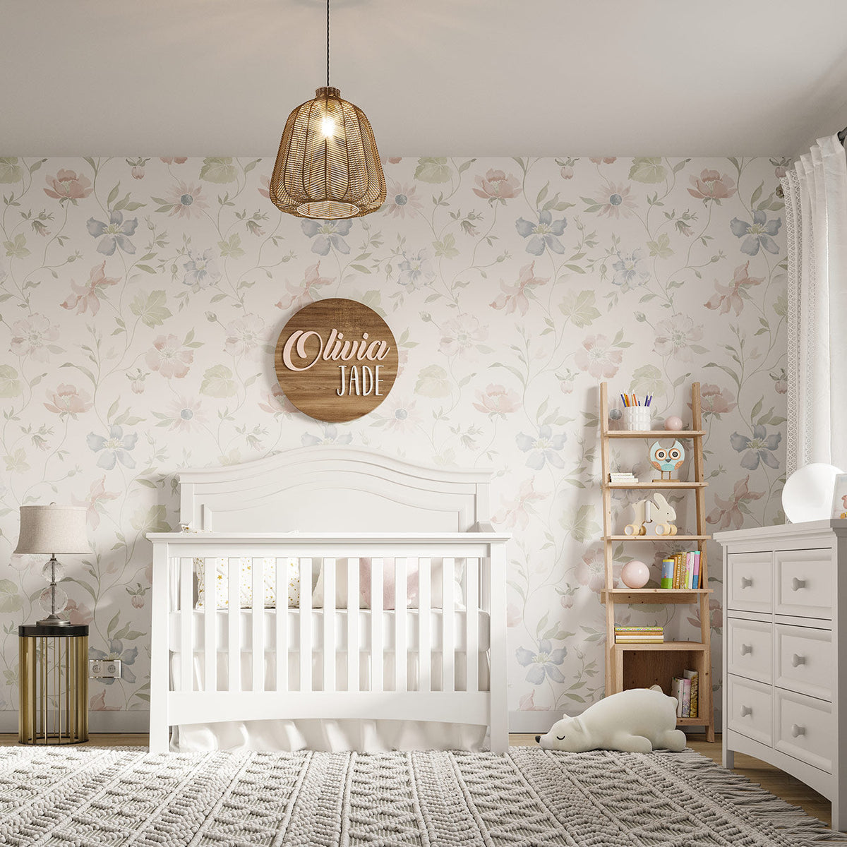 Silva Furniture Serena Crib | 5-in-1 Convertible | Solid wood