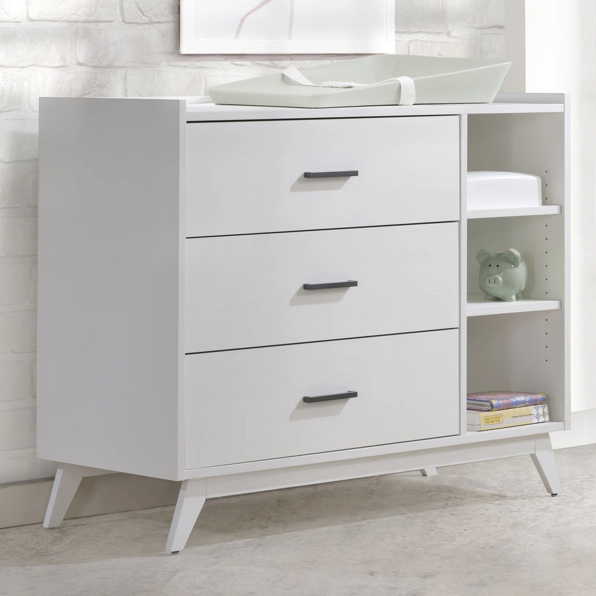 Tulip Sissi Crib-to-Double Bed + Combo Dresser Set