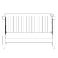 Milk Street Baby Sage Traditional Crib Stabilizer Bar for Day Bed Conversion