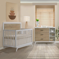 Tulip Sissi Crib-to-Double Bed + Combo Dresser Set