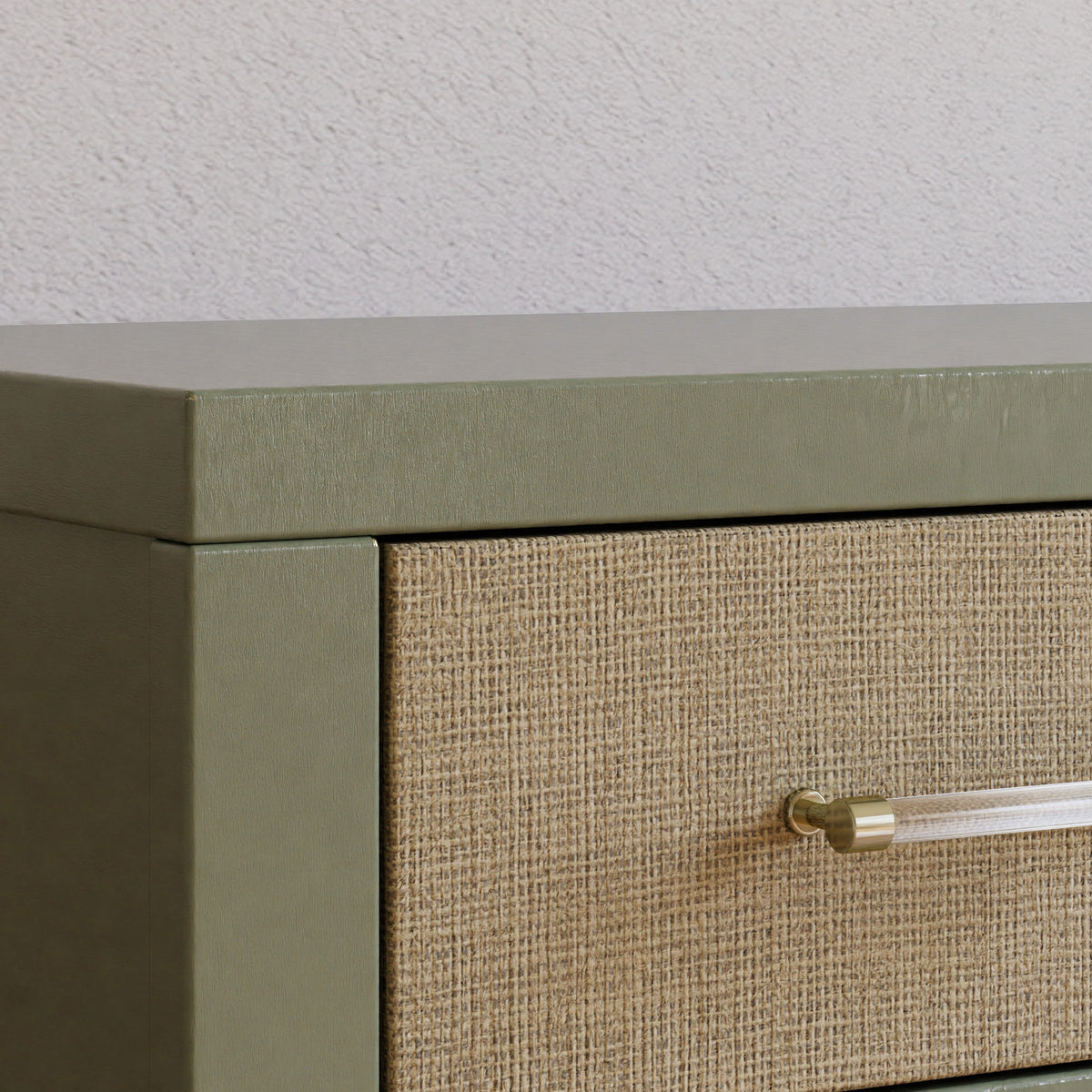 M24816FSPSEW,Namesake,Eloise 7-Drawer Assembled Dresser in French Sage and Performance Sand Eco-Weave