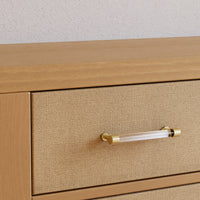 M24816HYPSEW,Namesake,Eloise 7-Drawer Assembled Dresser in Honey & Performance Sand Eco-Weave