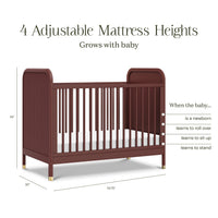 M26742CR,Namesake,Brimsley Tambour 3-in-1 Convertible Crib in Crimson