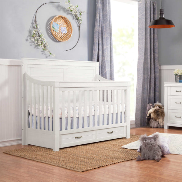 M21101HW,Namesake,Wesley Farmhouse Storage Crib in Heirloom White
