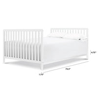 M5789W,The MDB Family,Hidden Hardware Twin/Full Size Bed Conversion Kit In White Finish