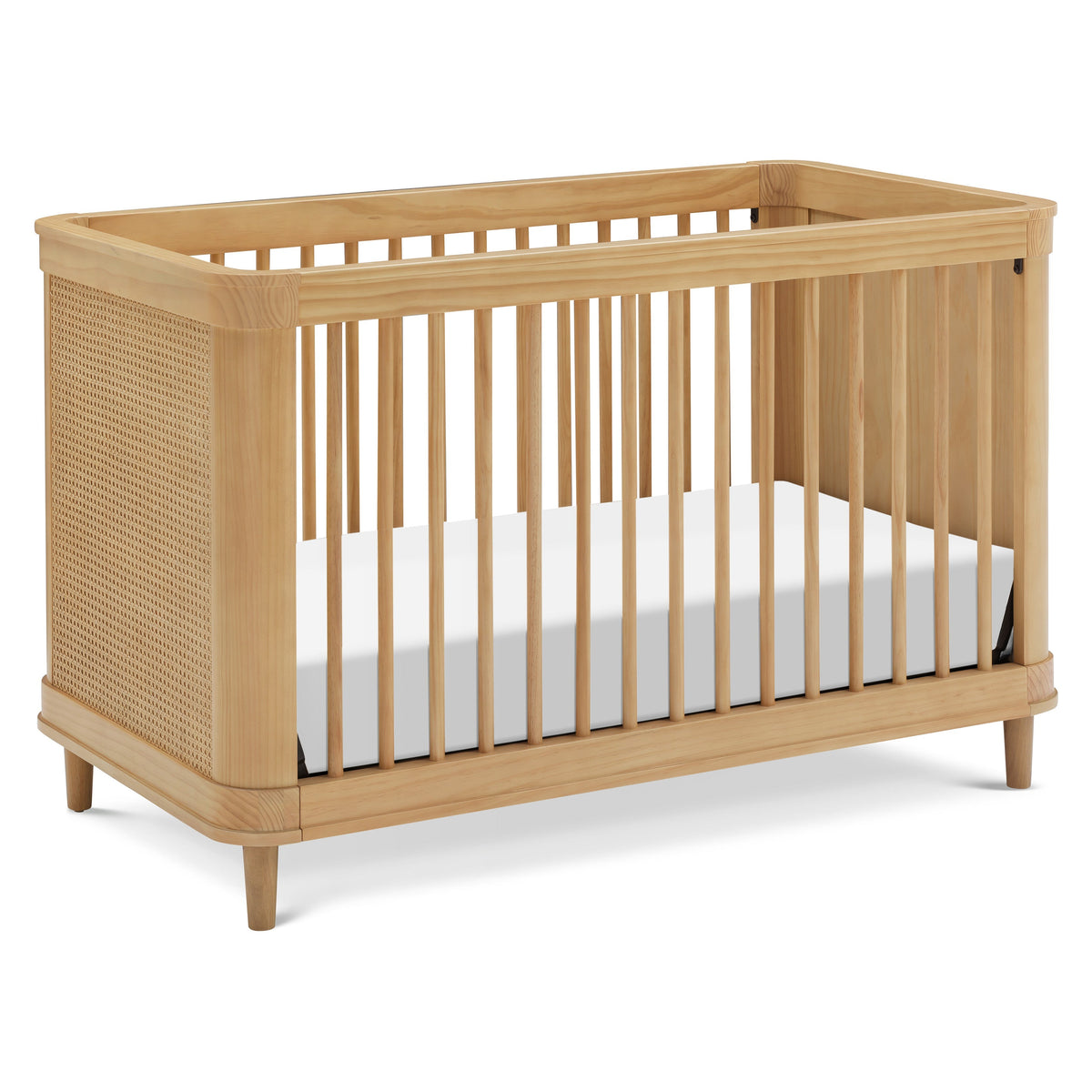 M23701HYHC,Namesake,Marin with Cane 3-in-1 Convertible Crib in Honey and Honey Cane