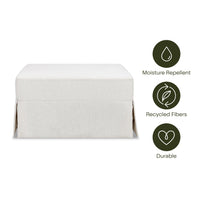 M21785FCS,Namesake,Crawford Gliding Ottoman in Fog Chatham Stripe Performance Eco-Weave