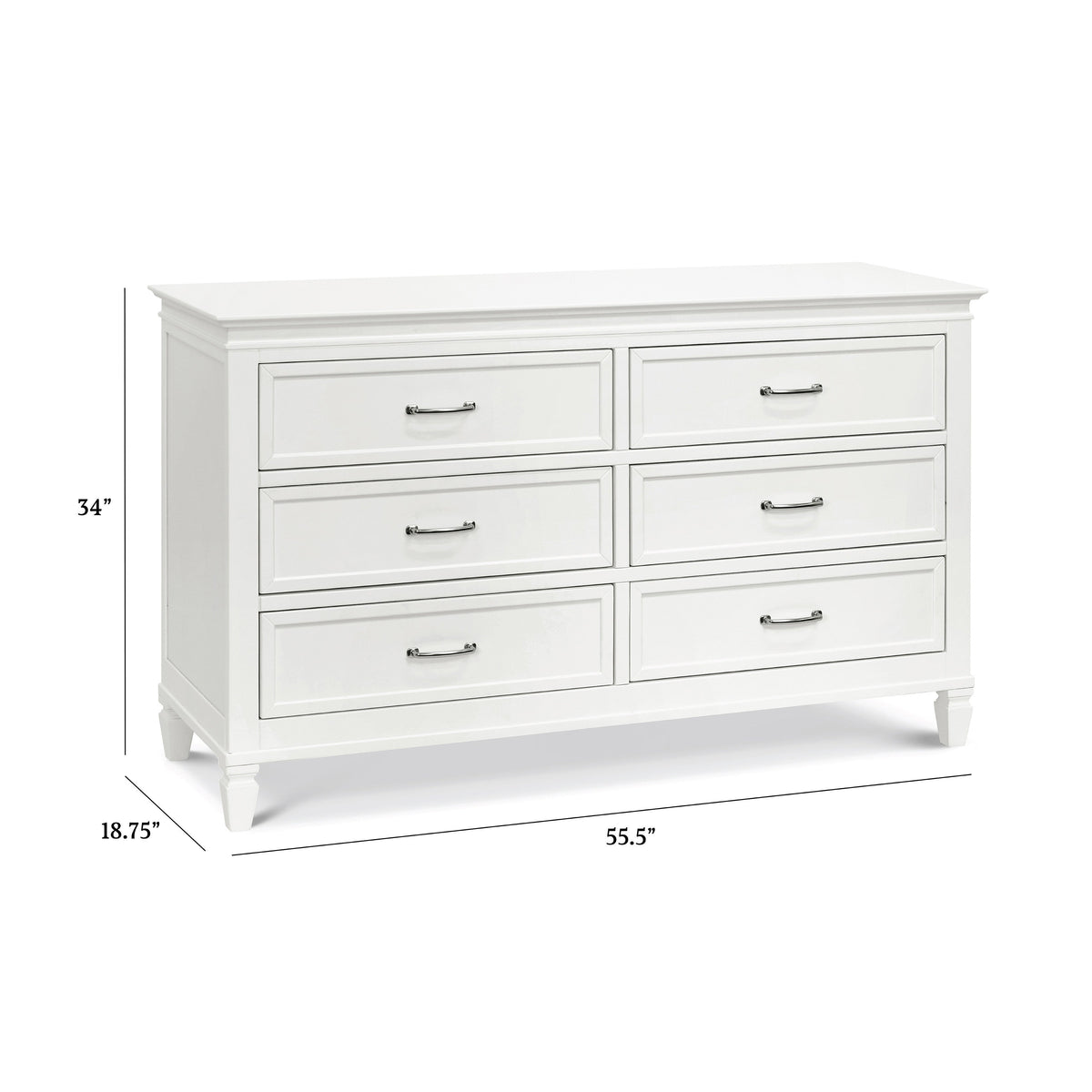 M15816RW,Namesake,Darlington 6-Drawer Dresser in Warm White