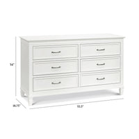 M15816RW,Namesake,Darlington 6-Drawer Dresser in Warm White