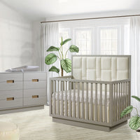 Natart Como 5-in-1 Convertible Crib with Upholstered Panel