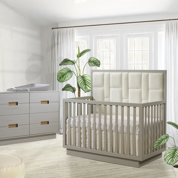 Natart Como 5-in-1 Convertible Crib with Upholstered Panel