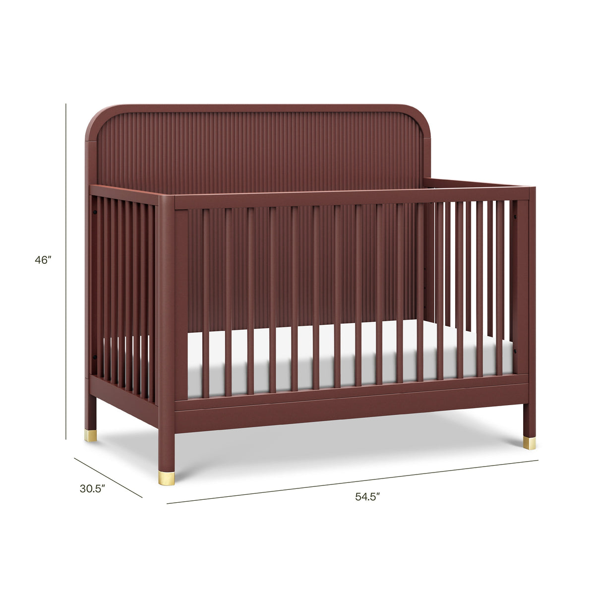 M26701CR,Namesake,Brimsley Tambour 4-in-1 Convertible Crib in Crimson