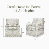 Morris & Co. x Namesake Crawford Pillowback Comfort Swivel Glider