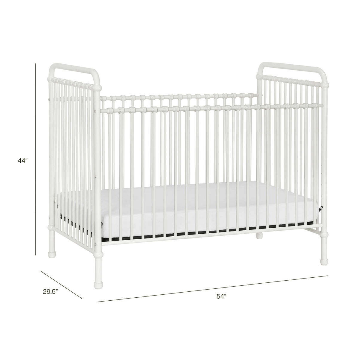 B15501WX,Namesake,Abigail 3-in-1 Convertible Crib in Washed White