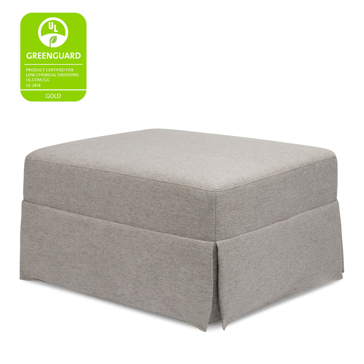 M21785PGEW,Namesake,Crawford Gliding Ottoman in Performance Grey Eco-Weave