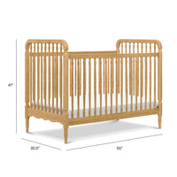 M7101HY,Namesake,Liberty 3-in-1 Convertible Spindle Crib w/Toddler Bed Conversion Kit in Honey