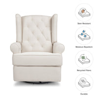 M21987PCMEW,Namesake,Harbour Power Recliner in Performance Cream Eco-Weave