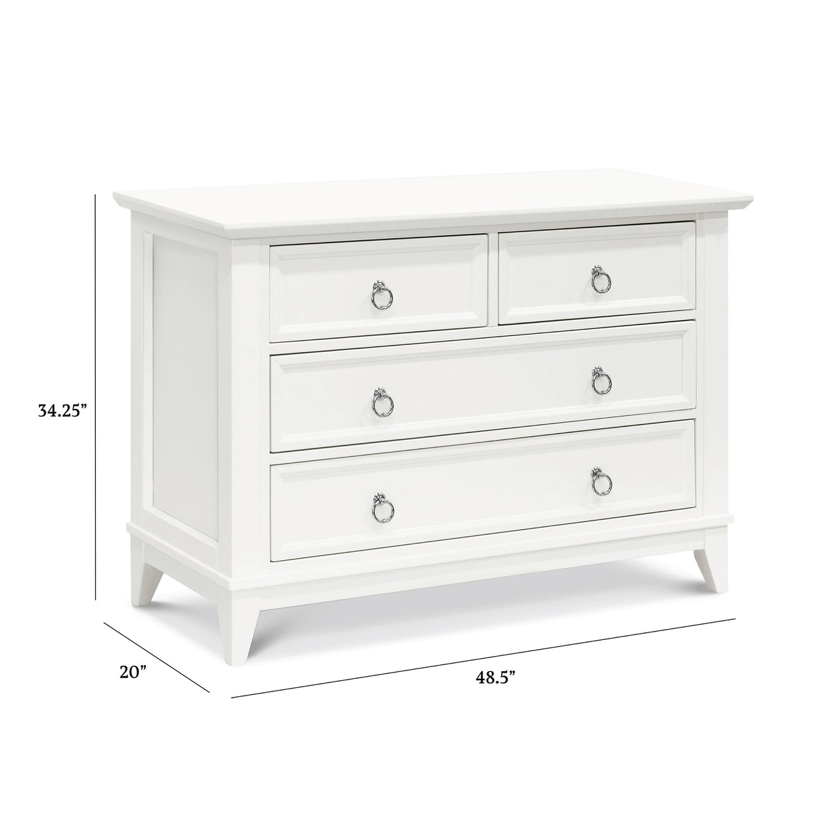 M10716RW,Namesake,Emma Regency 4-Drawer Dresser in Warm White
