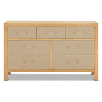 M24816HYPSEW,Namesake,Eloise 7-Drawer Assembled Dresser in Honey & Performance Sand Eco-Weave
