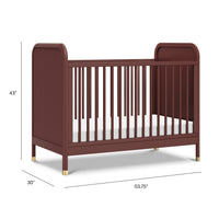 M26742CR,Namesake,Brimsley Tambour 3-in-1 Convertible Crib in Crimson