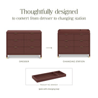 M26716CR,Namesake,Brimsley Tambour 6-Drawer Assembled Dresser in Crimson