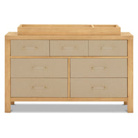 M24816HYPSEW,Namesake,Eloise 7-Drawer Assembled Dresser in Honey & Performance Sand Eco-Weave