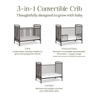 B15501UR,Namesake,Abigail 3-in-1 Convertible Crib in Vintage Iron