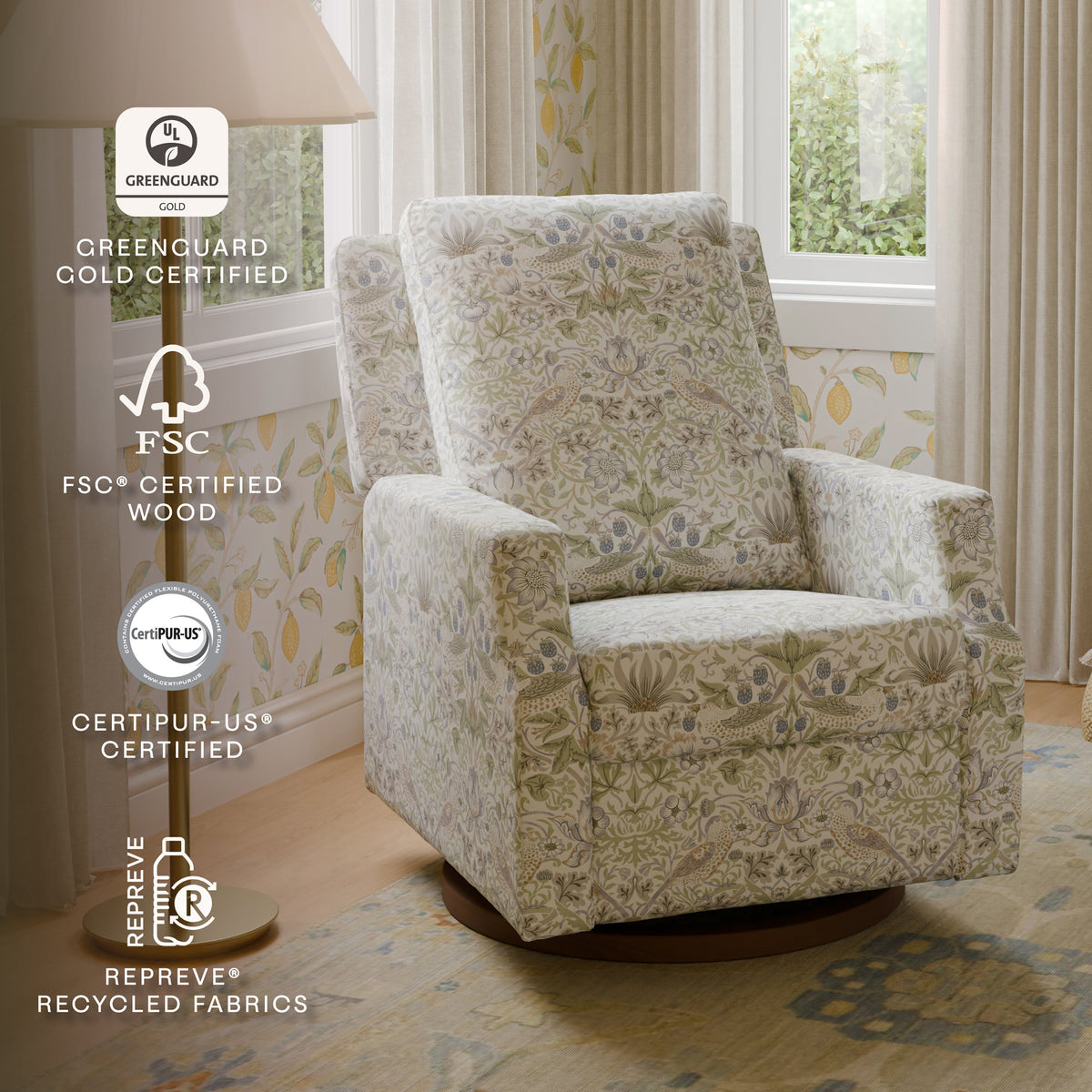 Morris & Co. x Namesake Crewe Recliner and Swivel Glider