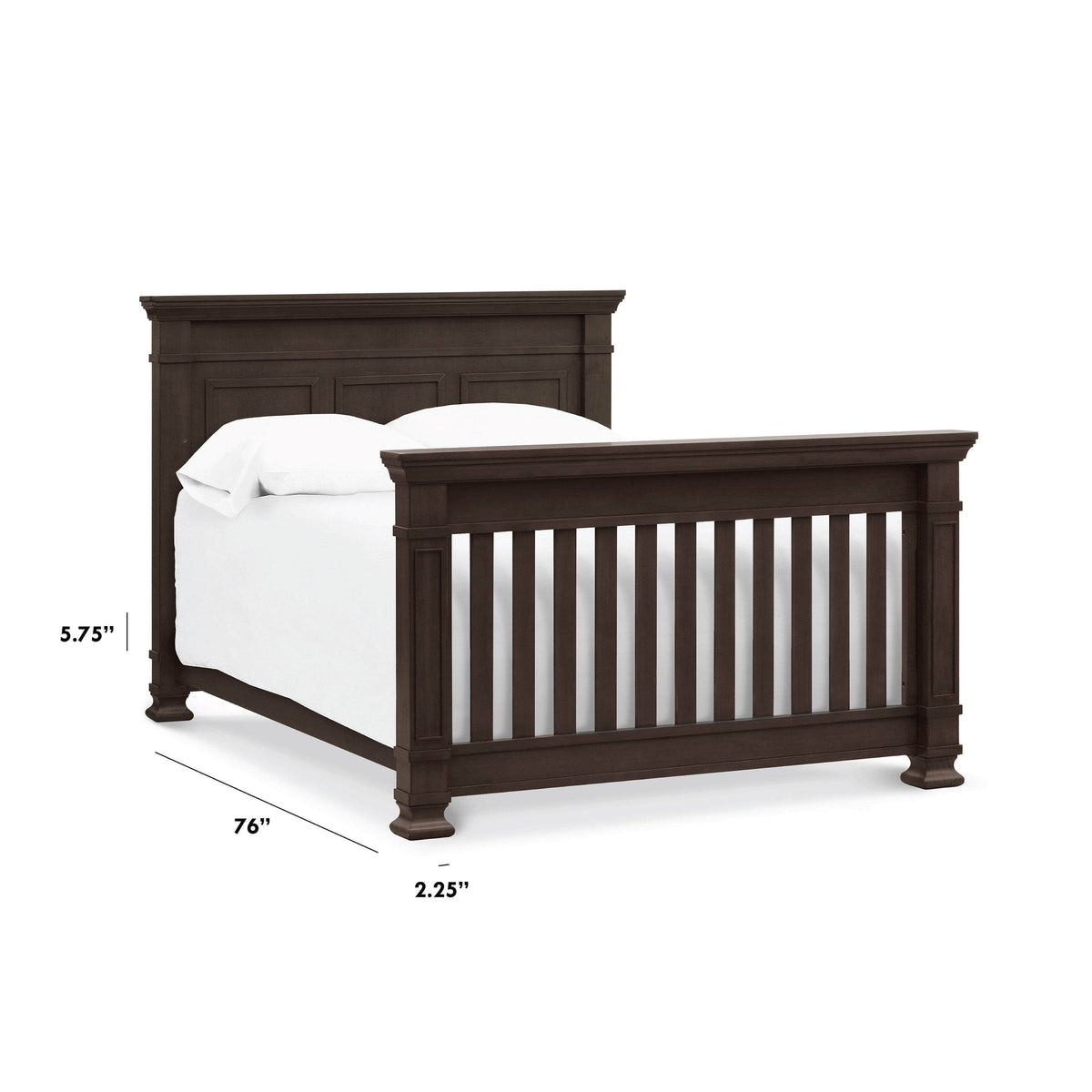 M7689TR,The MDB Family,Full Size Bed Conversion Kit in Truffle