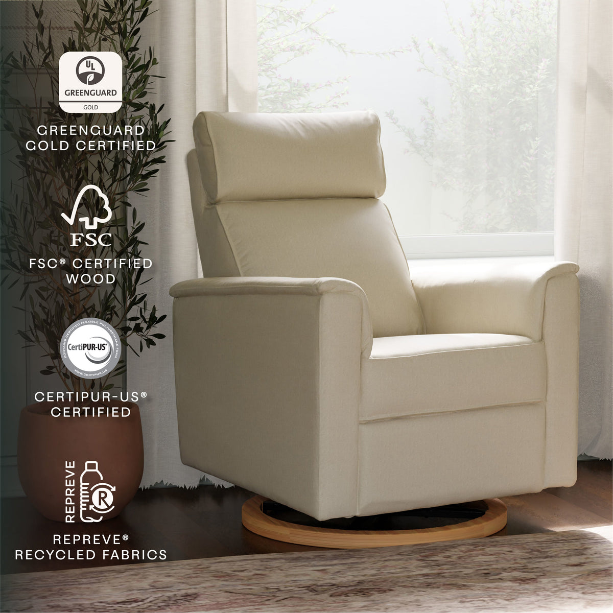 Namesake Willa Plus Power Glider Recliner w/ Power Headrest