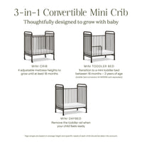 M15598UR,Namesake,Abigail 3-in-1 Convertible Mini Crib in Vintage Iron