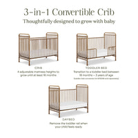 M15501VG,Namesake,Abigail 3-in-1 Convertible Crib in Vintage Gold