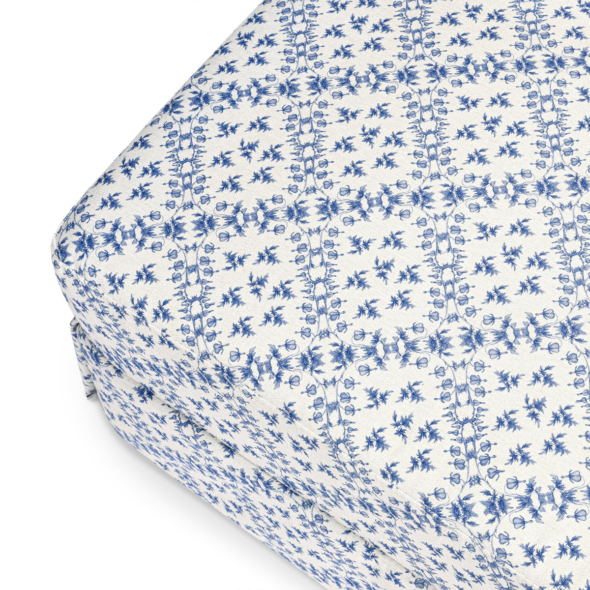 M21785BLT,Namesake,Sarah Flint x Namesake Crawford Gliding Ottoman in Blue Lattice Performance Eco-Weave