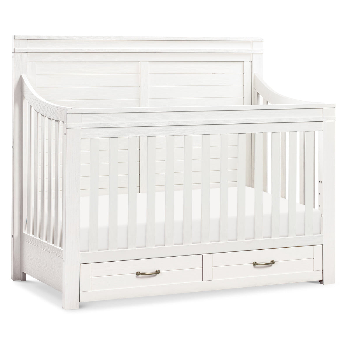 M21101HW,Namesake,Wesley Farmhouse Storage Crib in Heirloom White