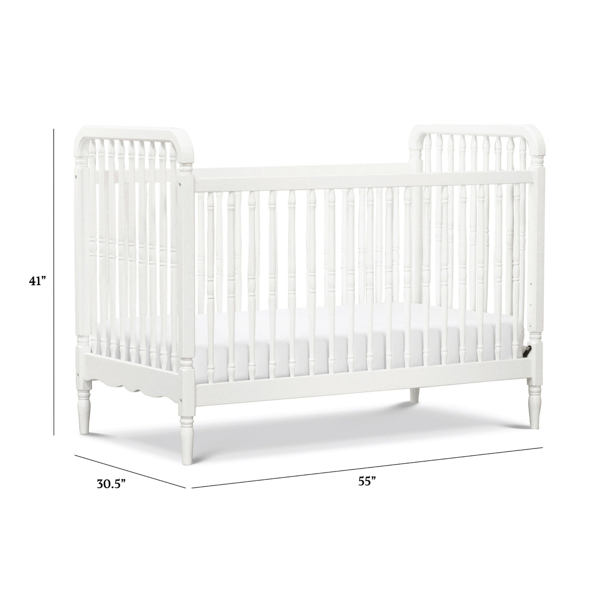 M7101RW,Namesake,Liberty 3-in-1 Convertible Spindle Crib w/Toddler Bed Conversion Kit in Warm White