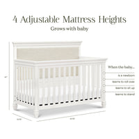 M15801RW,Namesake,Darlington 4-in-1 Convertible Crib in Warm White