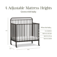 M15398UR,Namesake,Winston 4-in-1 Convertible Mini Crib in Vintage Iron