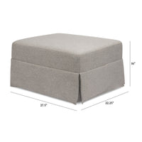 M21785PGEW,Namesake,Crawford Gliding Ottoman in Performance Grey Eco-Weave