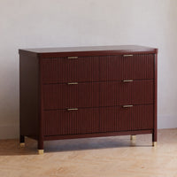 M26716CR,Namesake,Brimsley Tambour 6-Drawer Assembled Dresser in Crimson