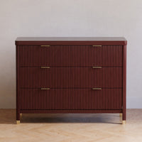 M26716CR,Namesake,Brimsley Tambour 6-Drawer Assembled Dresser in Crimson