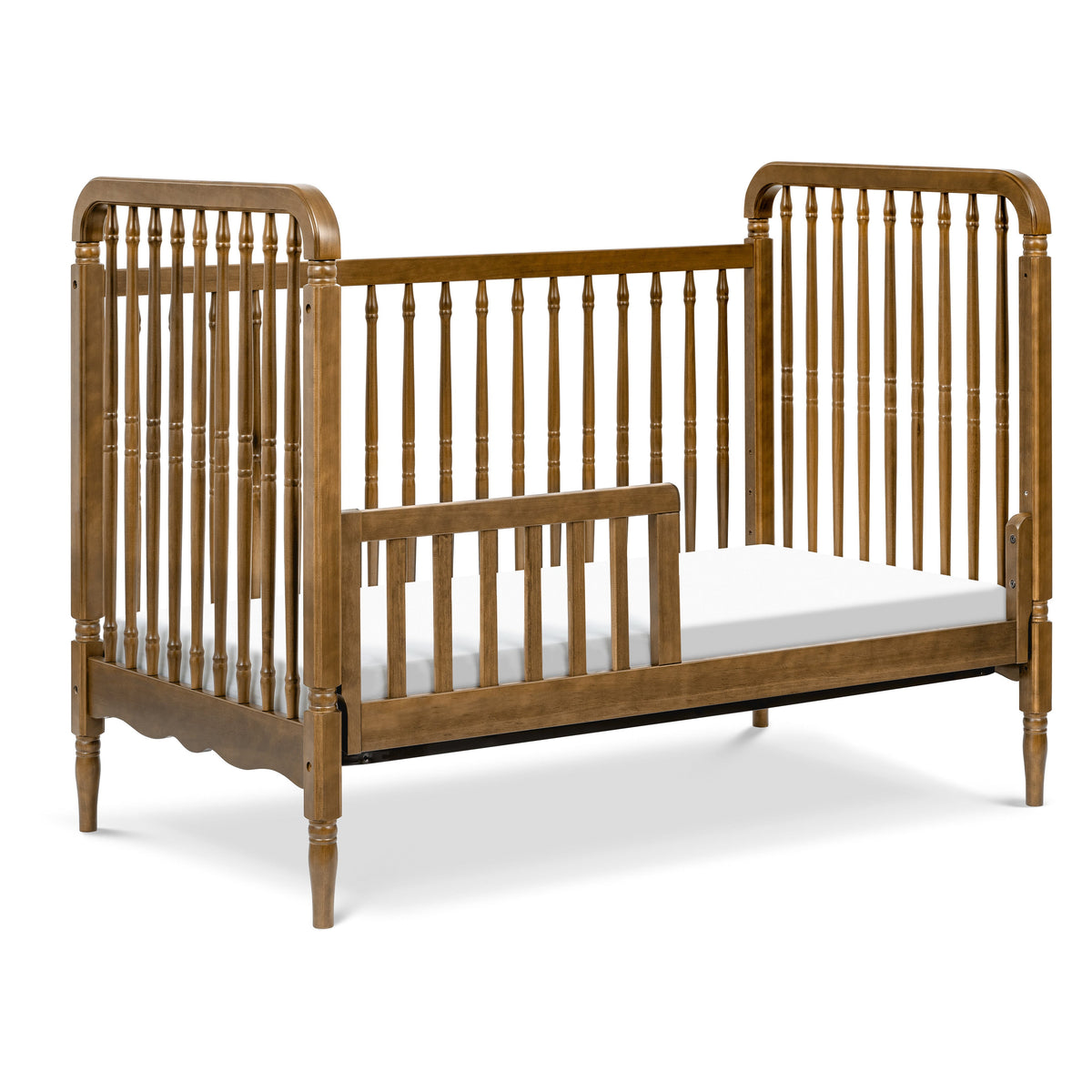 M7101NL,Namesake,Liberty 3-in-1 Convertible Spindle Crib w/Toddler Bed Conversion Kit in Natural Walnut