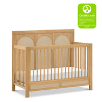 M24801HYPSEW,Namesake,Eloise 4-in-1 Convertible Crib in Honey & Performance Sand Eco-Weave